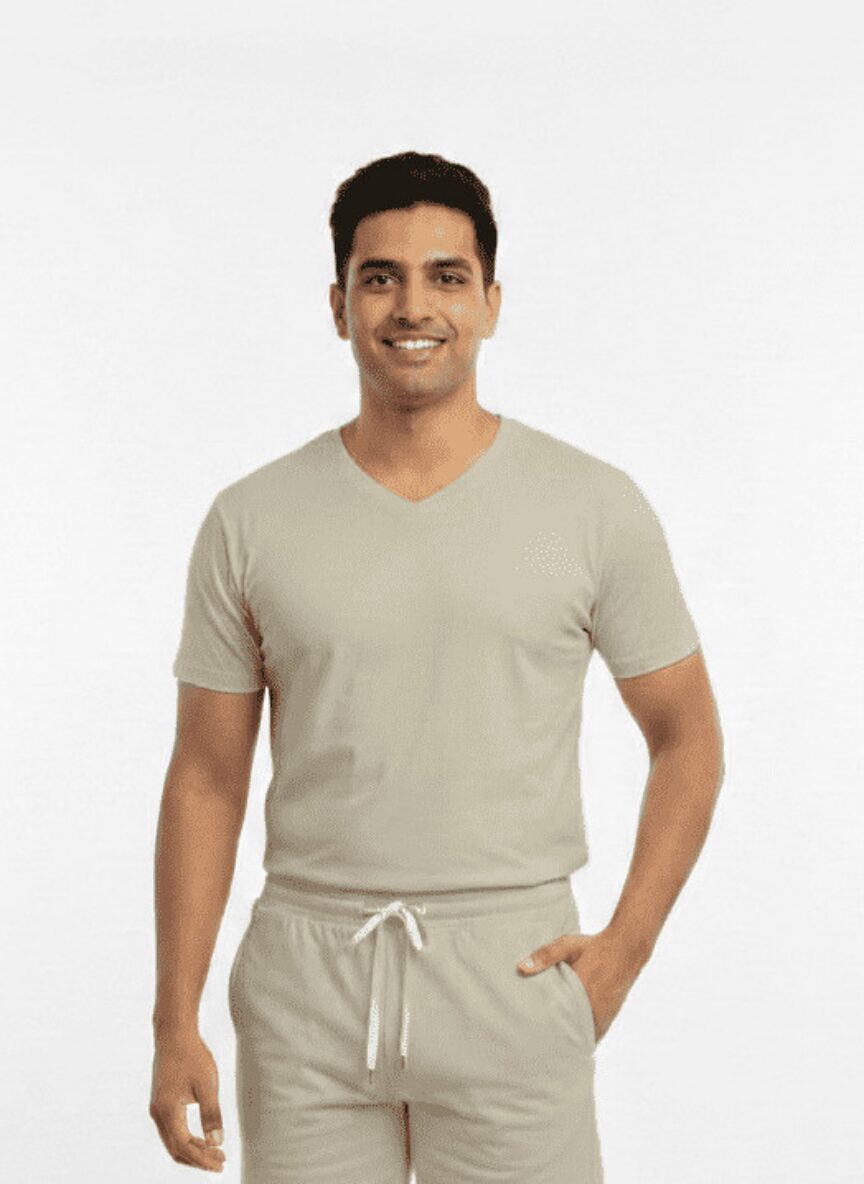 Mens V neck T- shirt
