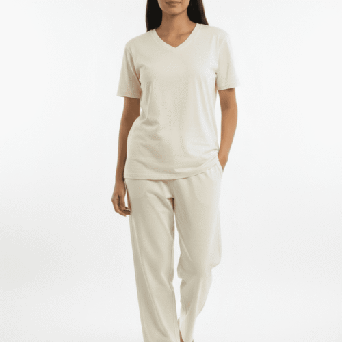 V neck white